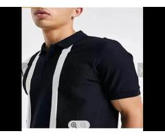 MGC Stylish Custom Plain Cotton Panel Polo T-Shirts Casual Shirts For Men - Image 2