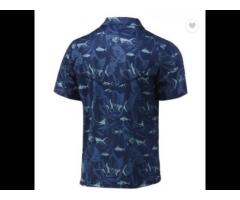 Fishing Shirts Popular Leaf Design Breathable Custom UPF50+ Soft Fishing Polo Shirts - Image 2