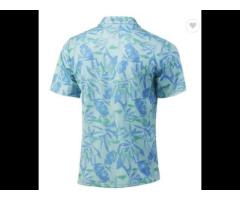 Fishing Shirts Popular Leaf Design Breathable Custom UPF50+ Soft Fishing Polo Shirts - Image 3