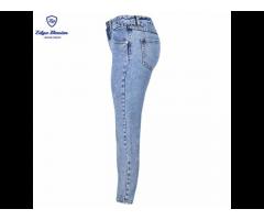Fashion high quality customize blue straight women jeans denim pants - Image 2