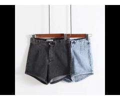 Fashion customized vintage denim women high waist shorts