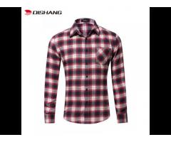 Factory Customized OEM Men Button Up Long Sleeve Casual Blue Plaid flannel shirt for men - Image 4