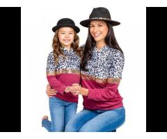 2021 Autumn New Style Parent-Child Outfit Mommy &; Me Snakeskin  Boys Girls Hoodies