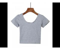 Fashion Navel Short-Sleeved Cotton T-shirt Factory Direct Sales Can Be Customized Logo