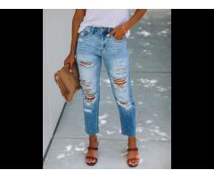 Vintage  Jeans Straight Jeans Women Wide Leg Pants Boyfriend Casual White Denim Trousers