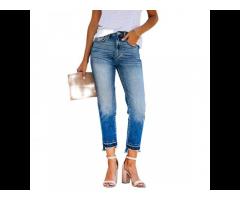 2022 high quality OEM ODM Jean Women 's Pants Ins Fashion Drape Holes Straight Leg Pants - Image 1