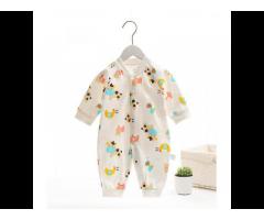 infant Jumpsuit  boys and girls Newborn Baby Pure Cotton animal print white baby rompers - Image 1