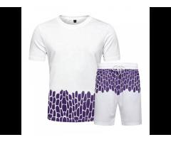 Summer Sportswear Shirt And Shorts Set For Men Cotton Running Custom Men Short Set