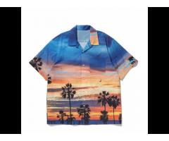 Wholesale Sublimation Buttons Up Polyester Printed with Custom Make Design Men's Shirts