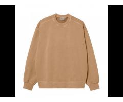 2022 New Fashion Early Spring Heavyweight 100% Cotton Sweatshirt Unbrushed Khaki Pigment - Image 2