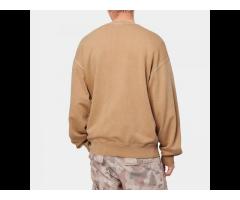 2022 New Fashion Early Spring Heavyweight 100% Cotton Sweatshirt Unbrushed Khaki Pigment - Image 3