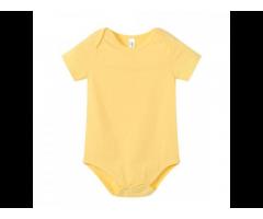 blank boutique clothing soft cotton baby bodysuit with colorful fabric