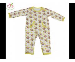 Custom Print Fabric Bamboo Baby Sleeper Pajamas Romper - Image 1