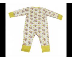 Custom Print Fabric Bamboo Baby Sleeper Pajamas Romper - Image 2