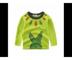 Children's Long-sleeved T-shirt Spring And Autumn Baby Round Collar Shirt Boy's Pure Cotton