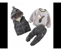 Baby Boys/Girls Unisex Winter Fleece House Wear Infants 3-piece Soft Hand Touch Toddlers